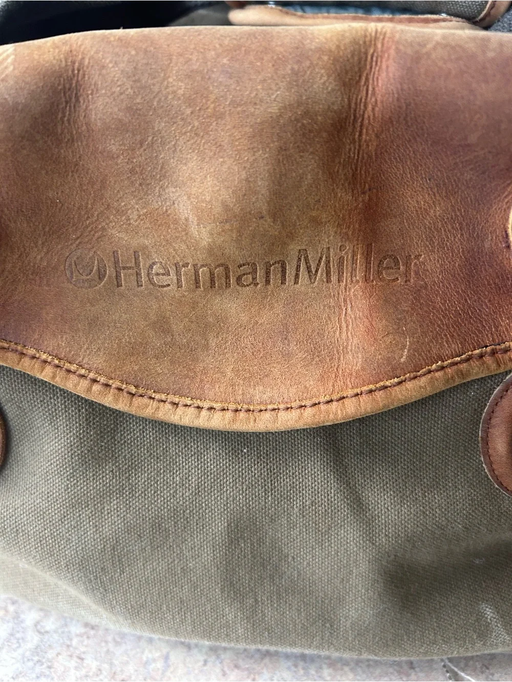 High Sierra Vintage Weathered Canvas/Leather Duffel Bag